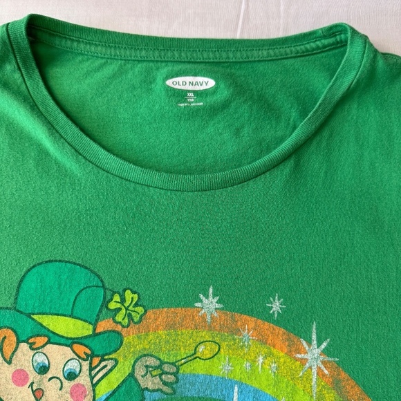 Old Navy Men's Green LUCKY CHARMS Short Sleeve Casual T-Shirt Size XXL Novelty - Picture 7 of 12